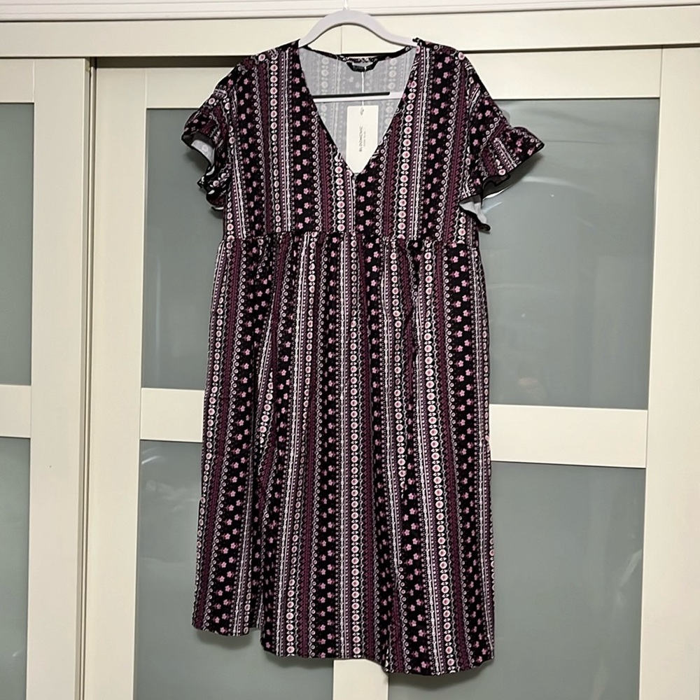 3/$25 Bloomchic florals print dress with pockets sz 12